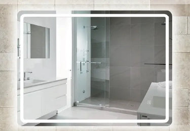 Rectangle Frameless Anti-Fog Backlit LED Mirror 700*500mm Three colour light - RJ Bathroom