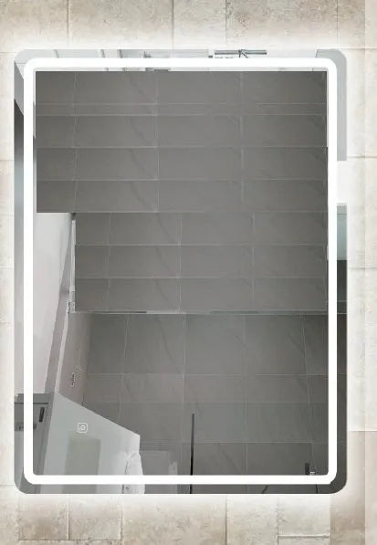 Rectangle Frameless Anti-Fog Backlit LED Mirror 700*500mm Three colour light - RJ Bathroom