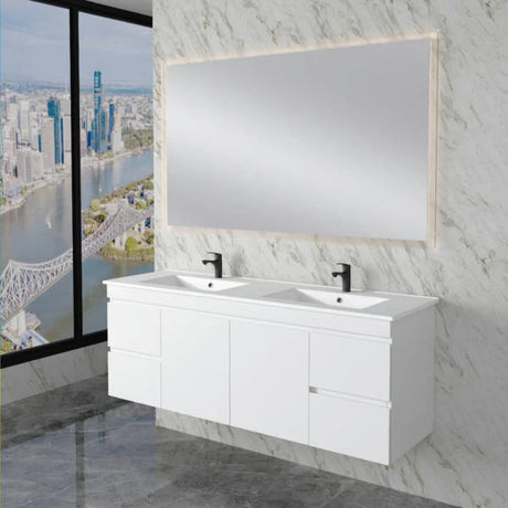 Noah 1800mm Wall Hung|Floating Double Bowl Bathroom Vanity - RJ Bathroom