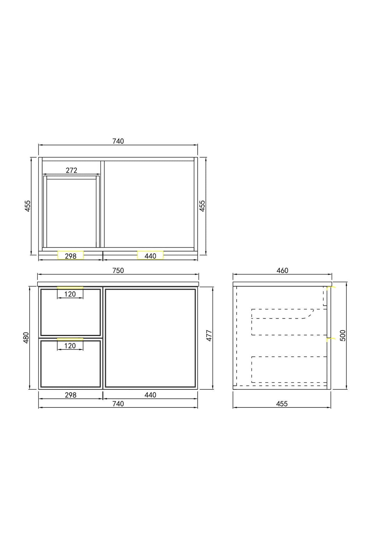 Hampton Vanity Miami Shaker 750mm Olive Green PVC Waterproof Wall Hung Calacatta Stone top