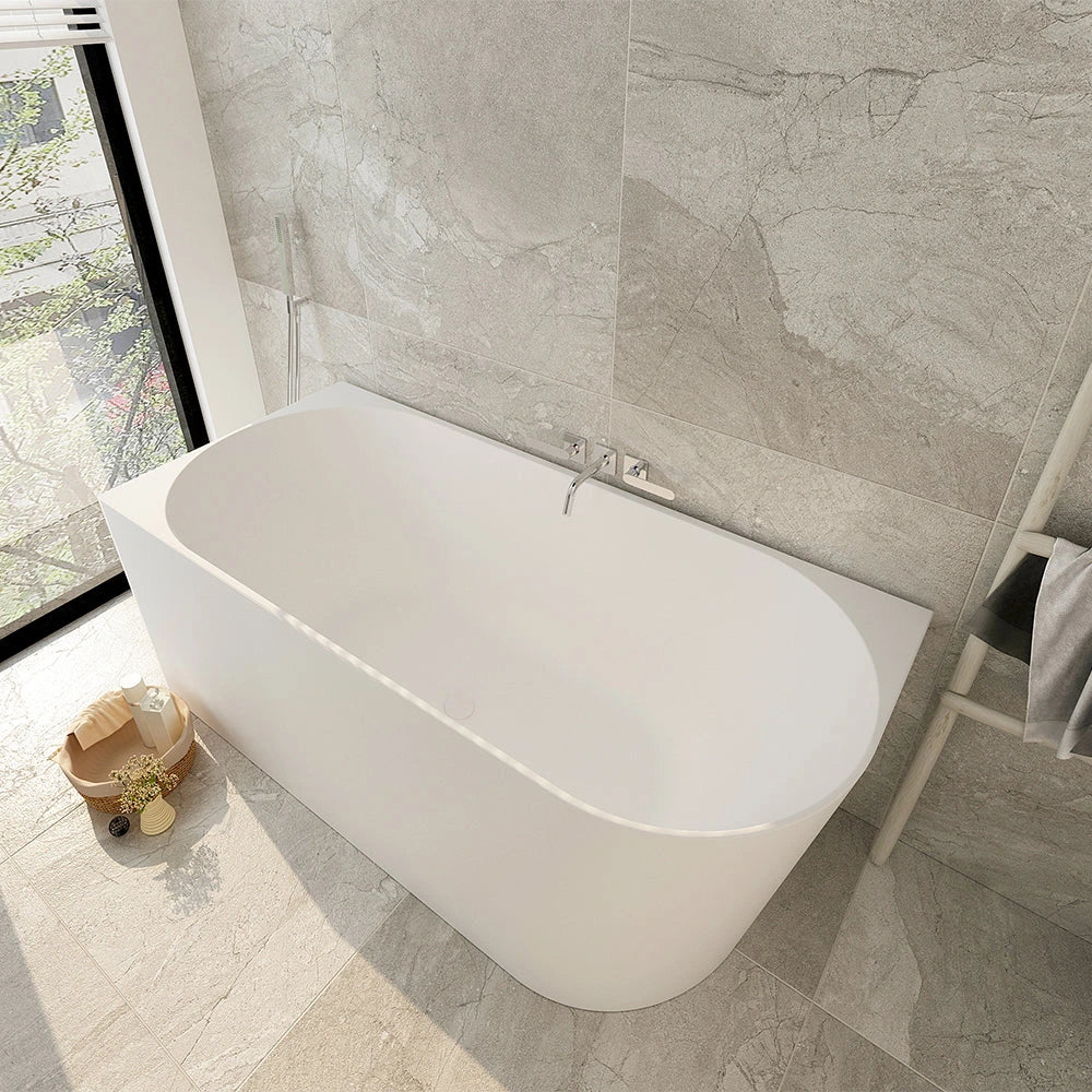 Nova 1700mm Ultra-Thin Left Corner Back to Wall Bathtub