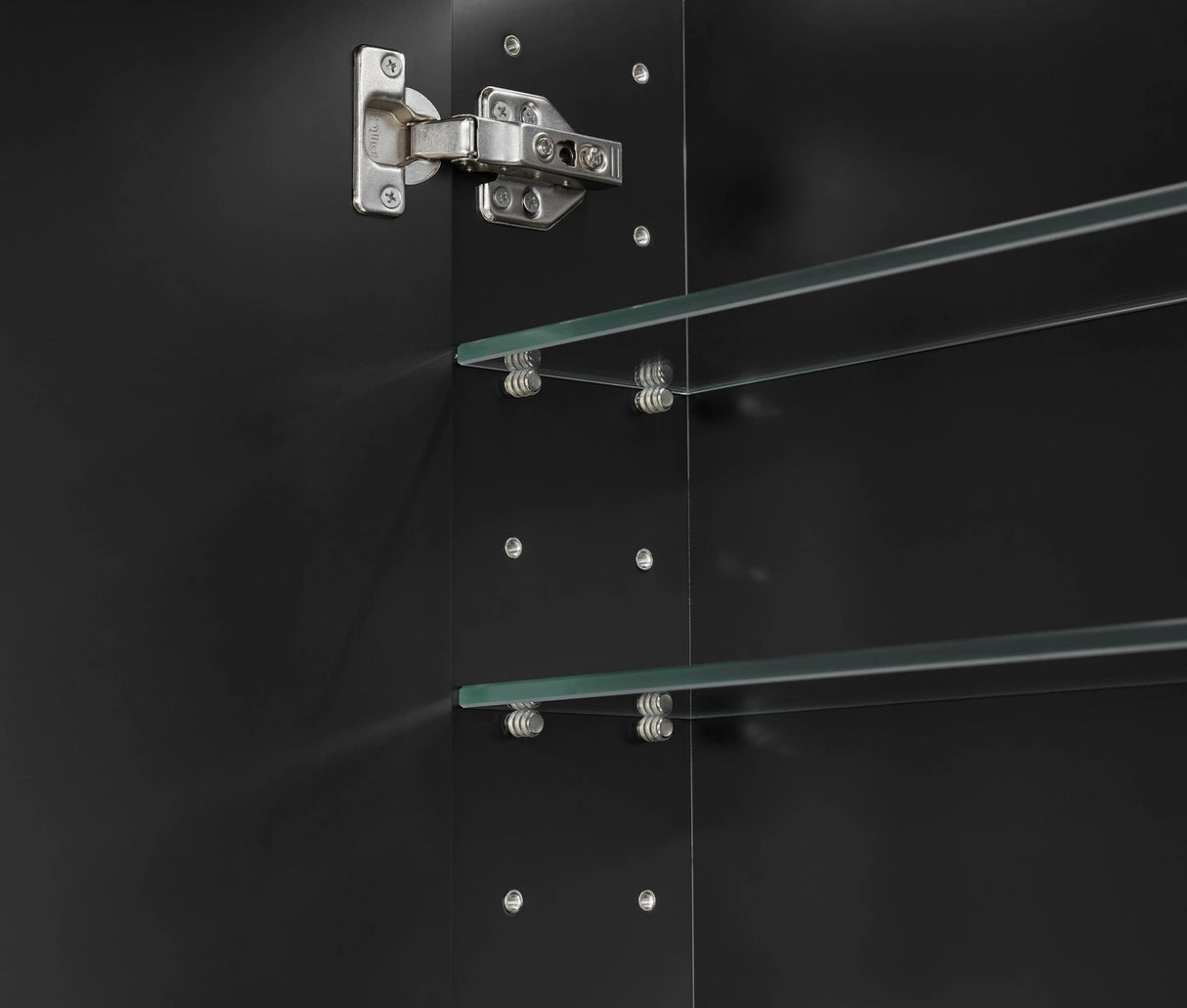 Arched Mirror Shaving Cabinet 600*900mm Olivia PVC LED Matte Black