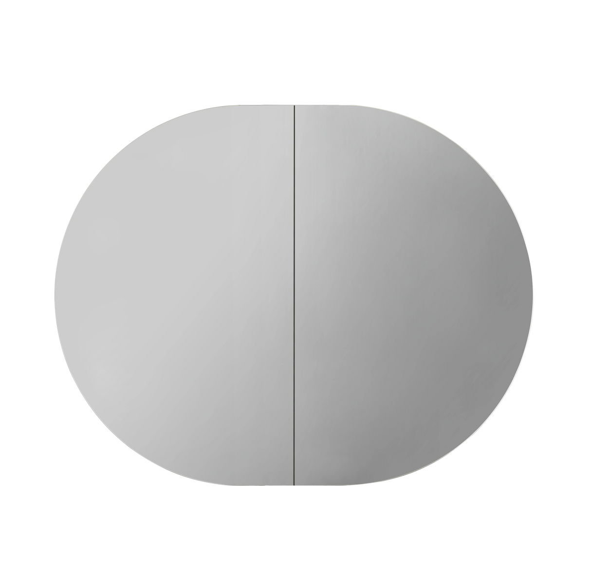 Olivia Pill Oval PVC Shaving Cabinet Mirror Matte Black 900x600mm