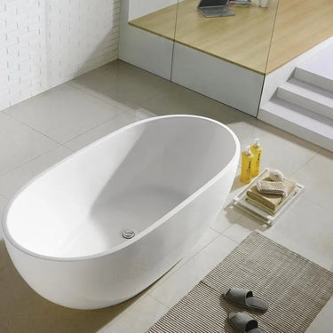 Olivia 1000/1300/1400mm Oval Round Freestanding Bathtub - RJ Bathroom