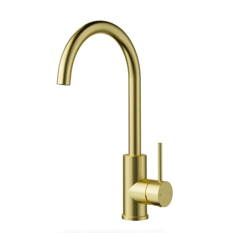 Otus Kitchen and Laundry Sink Mixer - Brushed Gold - RJ Bathroom