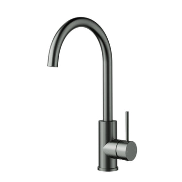 Otus Gun Metal Slimline Sink Mixer, front view