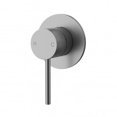 Otus Slimline Shower Bath Wall Mixer Stainless Steel - PLC3001SS-TK - RJ Bathroom