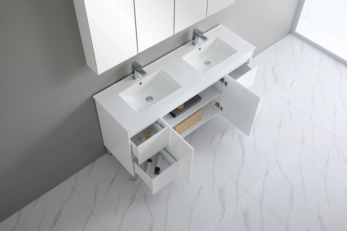 Polar PVC Waterproof 1500mm Double Bowl Freestanding Vanity