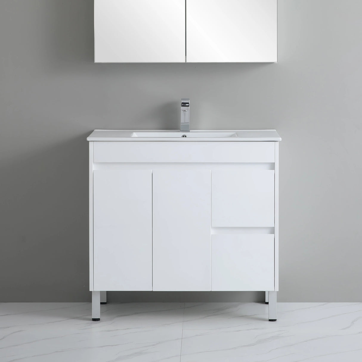 Polar PVC Waterproof 900mm Freestanding Vanity
