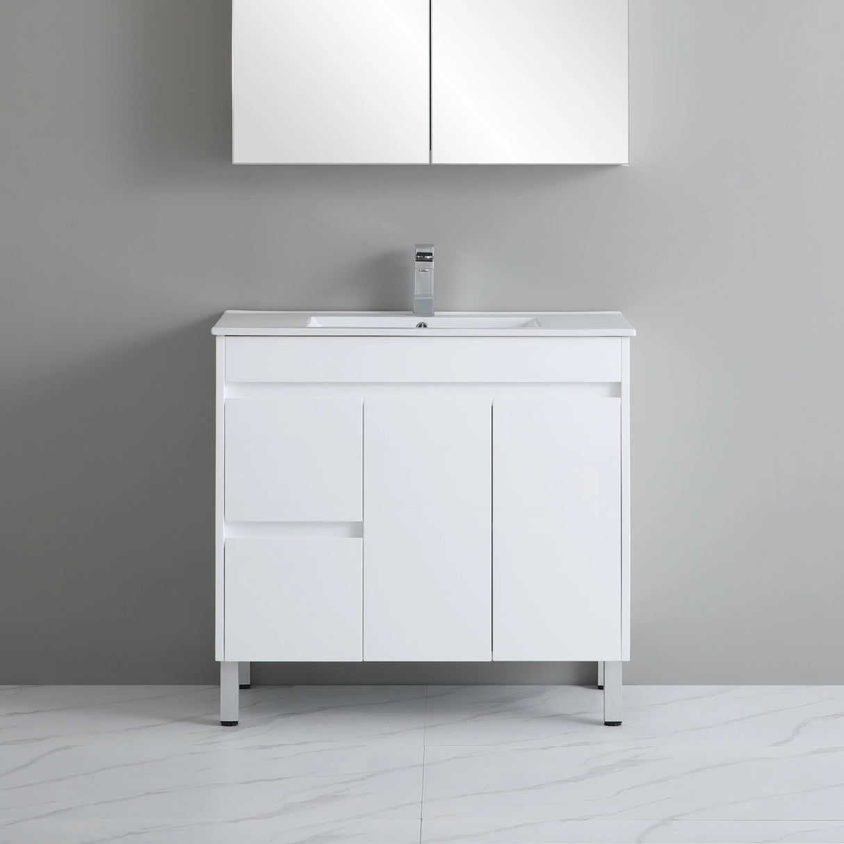 Polar PVC Waterproof 900mm Freestanding Vanity