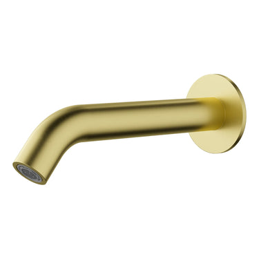 Otus Brushed Gold Slimline Bath Spout 220mm - Stainless Steel