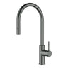 Otus Gun Metal Slimline Gooseneck Pull-Out Sink Mixer - Stainless Steel