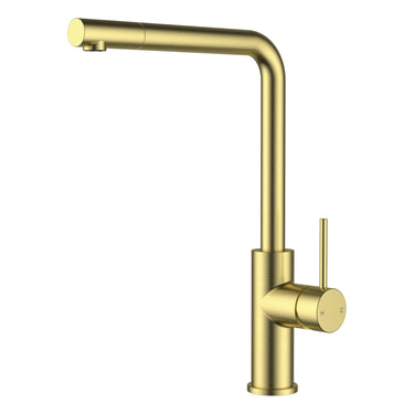 Otus Brushed Gold Slimline Pull-Out Sink Mixer - Stainless Steel