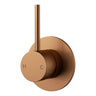 Otus Brushed Copper Slimline Shower Bath Wall Mixer Lever Up - Stainless Steel