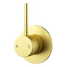 Otus Brushed Gold Slimline Shower Bath Wall Mixer Lever Up - Stainless Steel