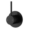 Otus Matte Black Slimline Shower Bath Wall Mixer Lever Up - Stainless Steel
