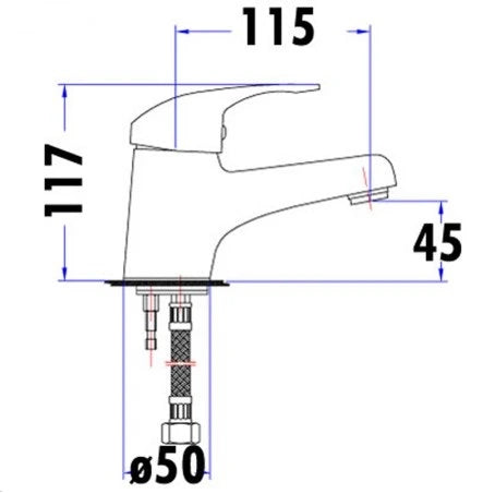Ruby Basin Mixer Tap Chrome