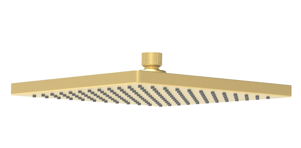 Rosa | Square Plastic Rain Shower Head 200mm Brushed Gold