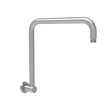 Round Rectangle Curved Shower Arm 400mm Gun Metal