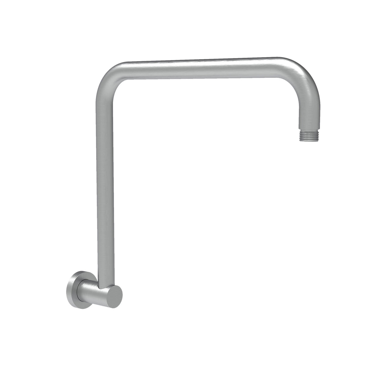 Round Rectangle Curved Shower Arm 400mm Gun Metal