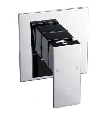 Rosa Square Wall Mixer Shower Bath Mixer Chrome - PSS3001SB - RJ Bathroom