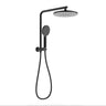 Regal Round Chrome/Black Half Rail Multi-Function 2 in 1 Shower Set - RJ Bathroom