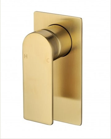 Ruki Wall Mixer Shower Bath Mixer Brushed Gold - RJ Bathroom
