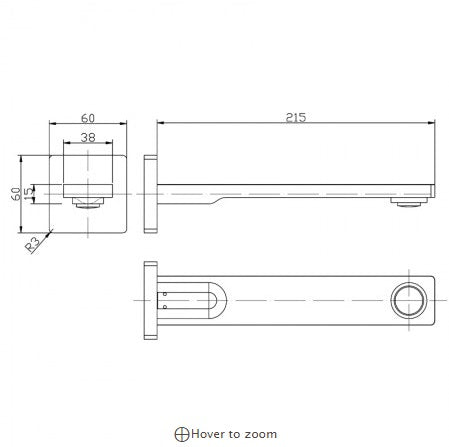 Ruki Bath spout/Basin spout Brushed Gun Metal - RJ Bathroom