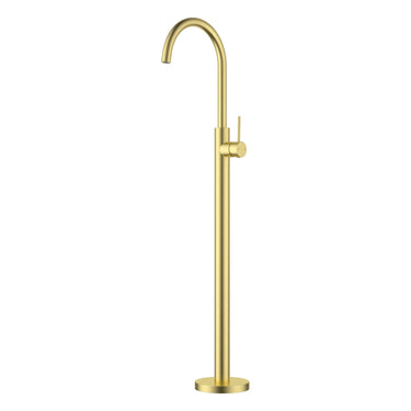Otus Brushed Gold Slimline Freestanding Bath Mixer - Stainless Steel