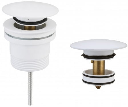 Pop Up Waste Universal Basin Matte White - RJ Bathroom