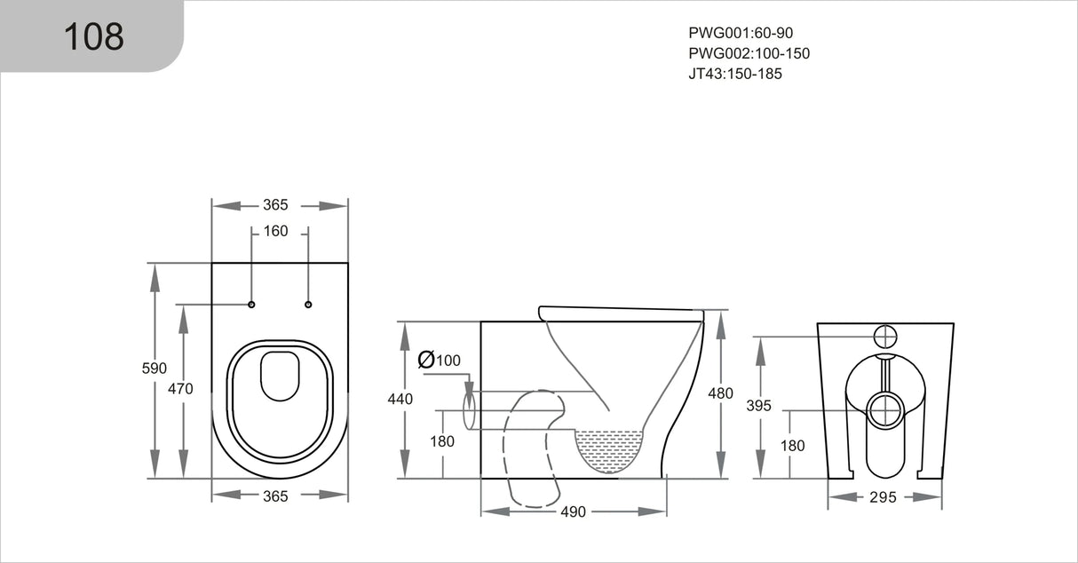 In-Wall Faced Floor Pan Zeus Geberit Rimless Tornado Cistern Ceramic Easy Height Toilet Suite