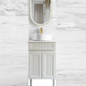 Acacia Hampton Shaker 600*360mm Slim Narrow Vanity Carrara Marble Stone - RJ Bathroom