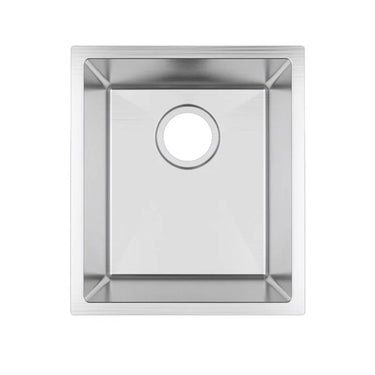 Aquaperla 380x440mm Single Bowl Kitchen Sink - Stainless Steel, Top or Undermount