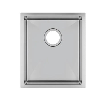 Aquaperla 390x450mm Single Bowl Kitchen Sink - Stainless Steel, Top or Undermount