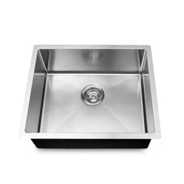 Aquaperla 440x440mm Single Bowl Kitchen Sink - Stainless Steel, Top or Undermount