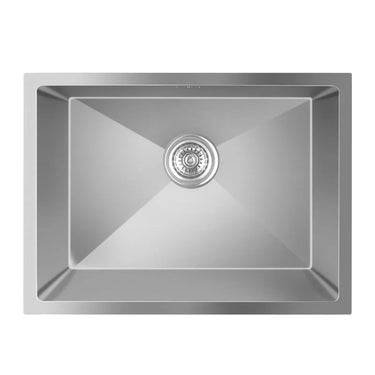 Aquaperla 580x440mm Single Bowl Kitchen Sink - Stainless Steel, Top or Undermount