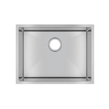 Aquaperla 600x450x300mm Deep Single Bowl Kitchen Sink - Stainless Steel, Top or Undermount