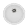 Aquaperla Arete 461mm Round Matte White Single Bowl Granite Sink