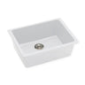 Aquaperla Arete 635x470mm Matte White Single Bowl Granite Sink