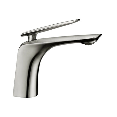 Aquaperla Bellino Brushed Nickel basin mixer tap for bathroom vanity basins