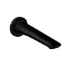 Aquaperla Bellino Gloss Black Bath Spout 190mm - Curved Wall Spout