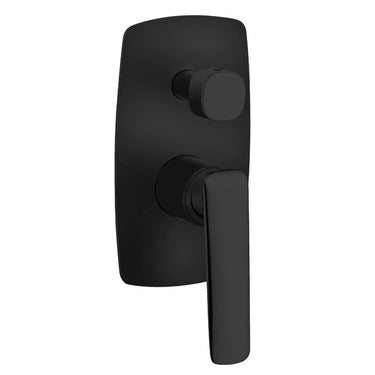 Aquaperla Bellino Matte Black shower wall mixer with diverter
