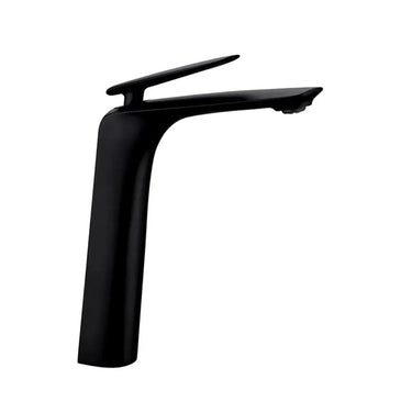 Aquaperla Bellino Matte Black tall basin mixer tap for bathroom vanity basins