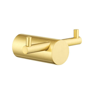 Aquaperla Brushed Brass Double Robe Hook
