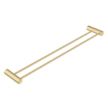 Aquaperla Brushed Brass Double Towel Rail 600mm