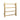 Aquaperla Brushed Brass heated towel rail, 4 bars, square