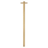 Aquaperla Brushed Brass heated towel rail, single vertical bar with timer