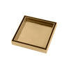 Aquaperla Brushed Brass Tile Insert Floor Waste 120x120mm
