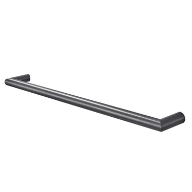 Aquaperla Brushed Gunmetal heated towel rail, single horizontal bar