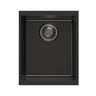 Aquaperla Carysil 370x460mm Matte Black Single Bowl Granite Sink
